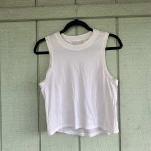 White Lululemon workout tank